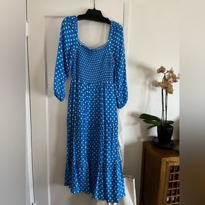 Anthropologie Dolan Smocked Midi Dress Sz XL NWT